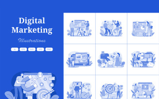 M675_Digital Marketing Illustration Pack