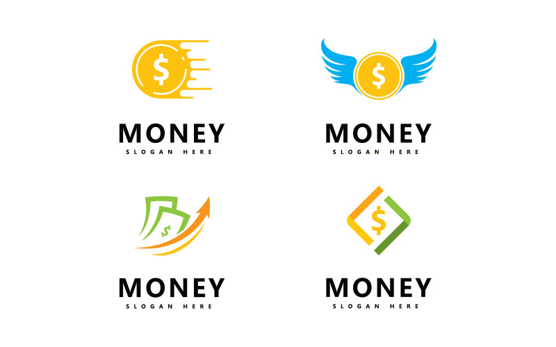Money icons vector illustration . abstract dollar currency illustration and icon vector V0 Logo Template