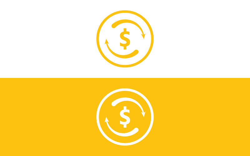 Money icons vector illustration . abstract dollar currency illustration and icon vector V3 Logo Template