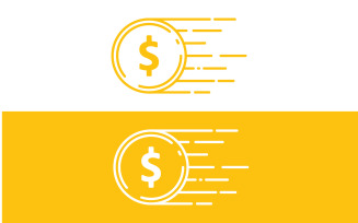 Money icons vector illustration . abstract dollar currency illustration and icon vector V5