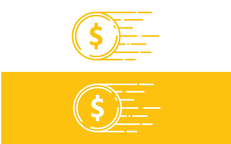 Money icons vector illustration . abstract dollar currency illustration and icon vector V5 Logo Template