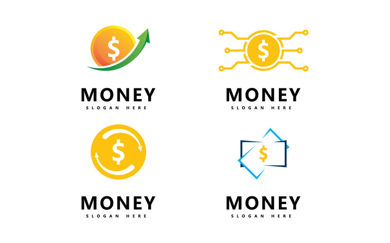 Money icons vector illustration . abstract dollar currency illustration and icon vector V9 Logo Template
