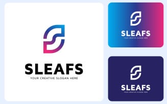 S Letter Leaf Logo Design Template