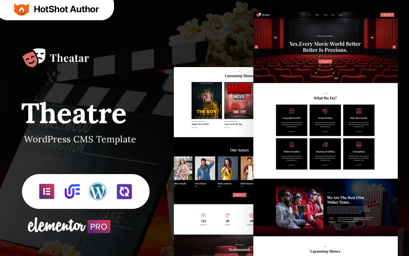 Theatar - Theater Responsive WordPress Elementor Theme WordPress Theme