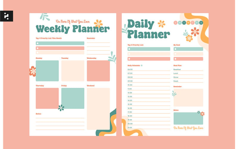 Creative Colorful Daily & Weekly Planner