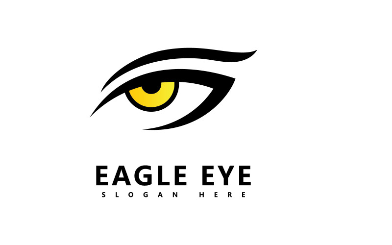 Eagle predator eye falcon bird logo logos business V3 Logo Template