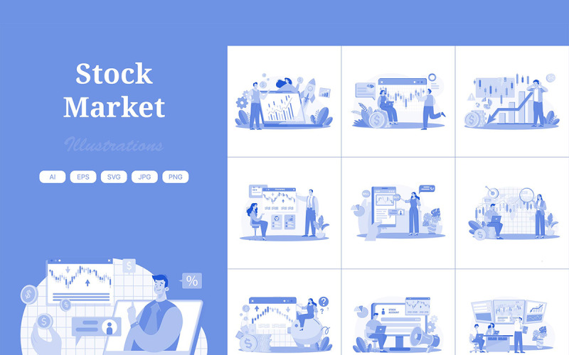 M642_ Stock Market Illustration Pack 1