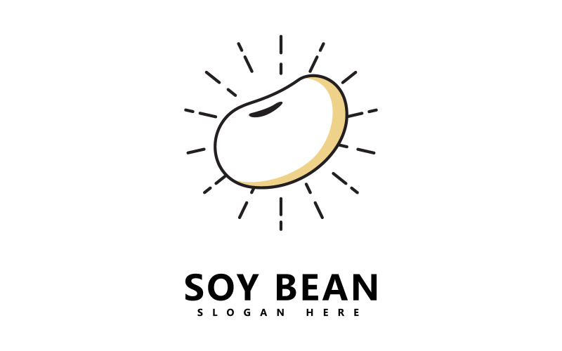 Soy bean logo healthy food vector design V1 Logo Template