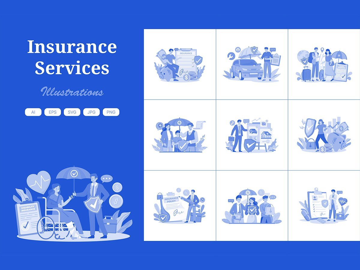 Kit Graphique #408821 Illustration Insurance Divers Modles Web - Logo template Preview