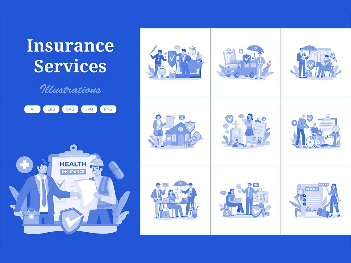 Kit Graphique #408822 Illustration Insurance Divers Modles Web - Logo template Preview