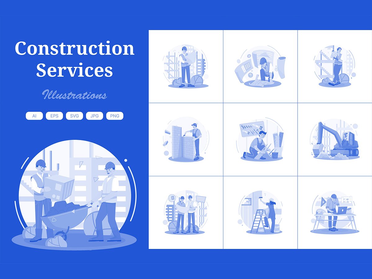 Kit Graphique #408839 Service Contractor Divers Modles Web - Logo template Preview
