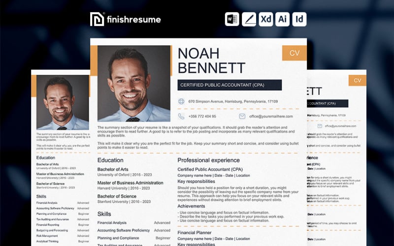 Certified public accountant Resume Template | Finish Resume | FREE