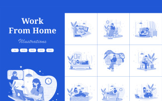 M593_ Work From Home Illustration Pack 2