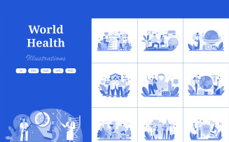 M604_ World Health Day Illustration Pack 1