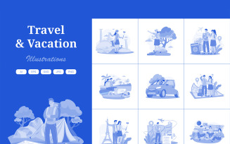 M627_ Vacation Travel Illustration Pack 3