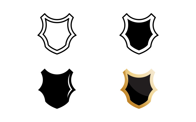 Shield or badges symbols icon set V1 Logo Template