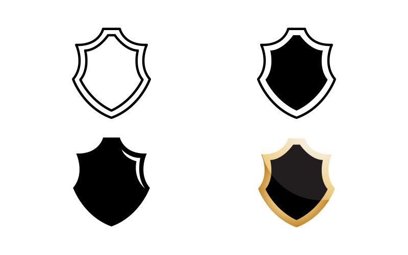 Shield or badges symbols icon set V4 Logo Template