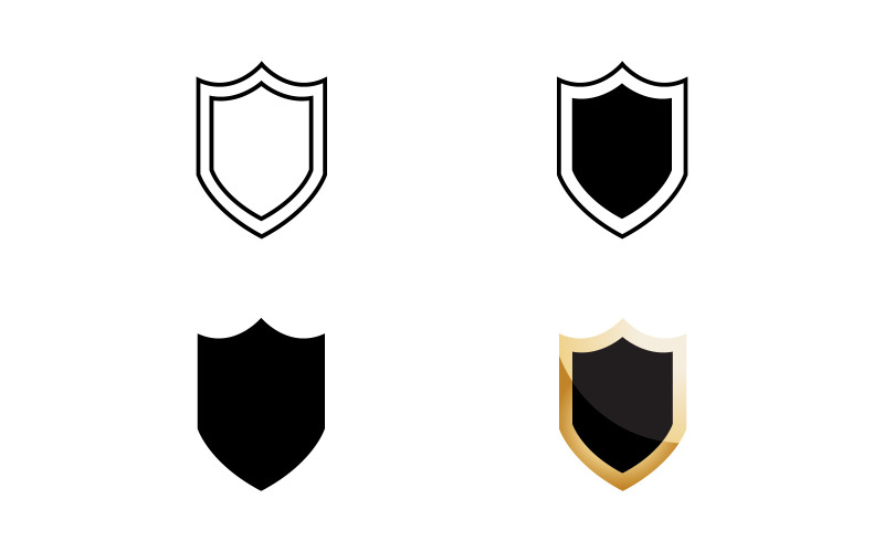 Shield or badges symbols icon set V5 Logo Template