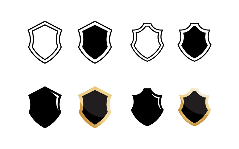 Shield or badges symbols icon set V6 Logo Template