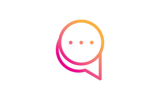 Bubble chat message logo template V 1