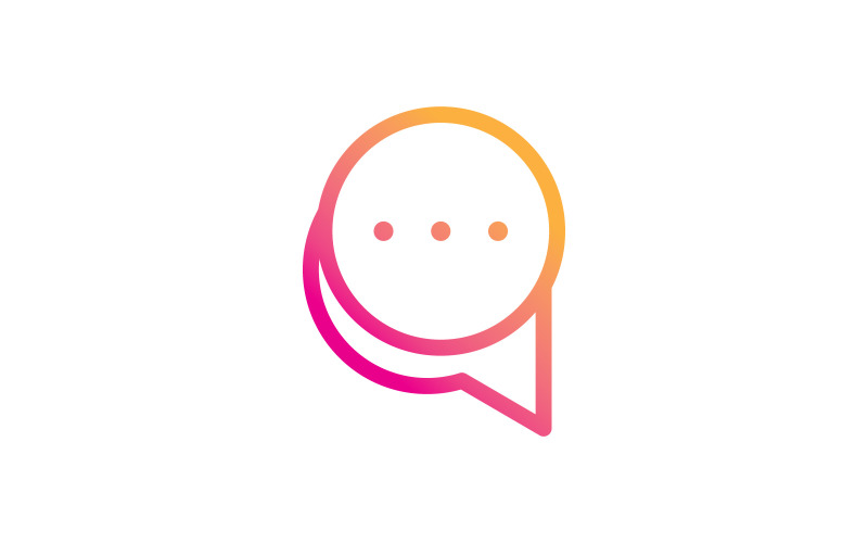 Bubble chat message logo template V 1 Logo Template