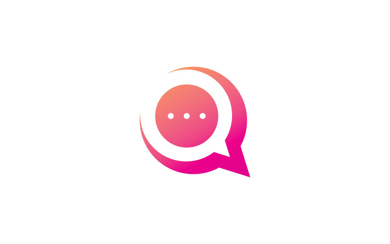 Bubble chat message logo template V 7 Logo Template