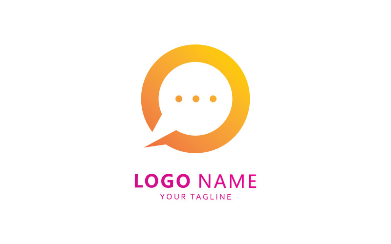 Bubble chat message logo template V 8 Logo Template