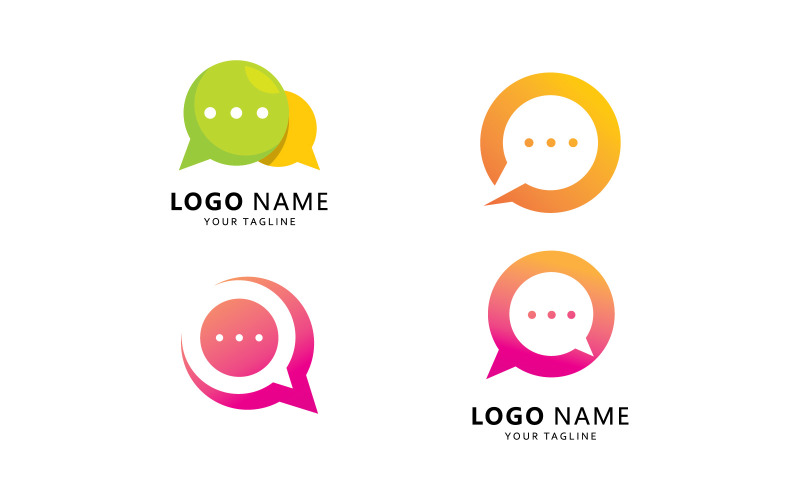 Bubble chat message logo template V0 Logo Template