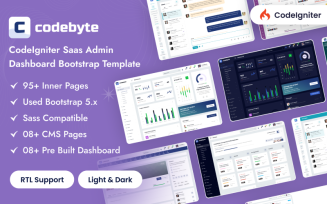 CodeByte – Codeigniter Saas Admin Dashboard Bootstrap Template