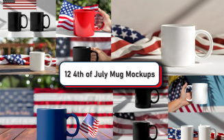 4th of July Mug Mockup Bundle