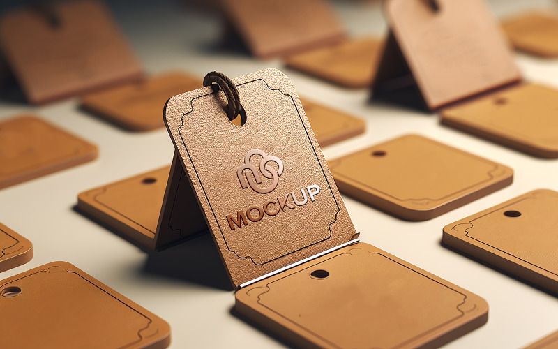 Label price tag mock up realistic Product Mockup