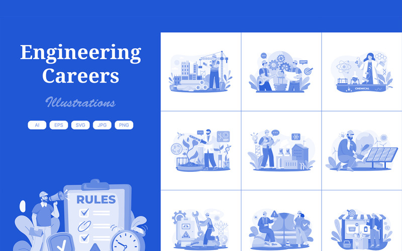 M572_ Engineering Careers Illustration Pack 1