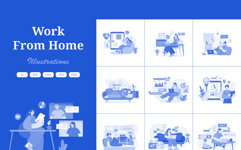 M573_ Work From Home Illustration Pack 2