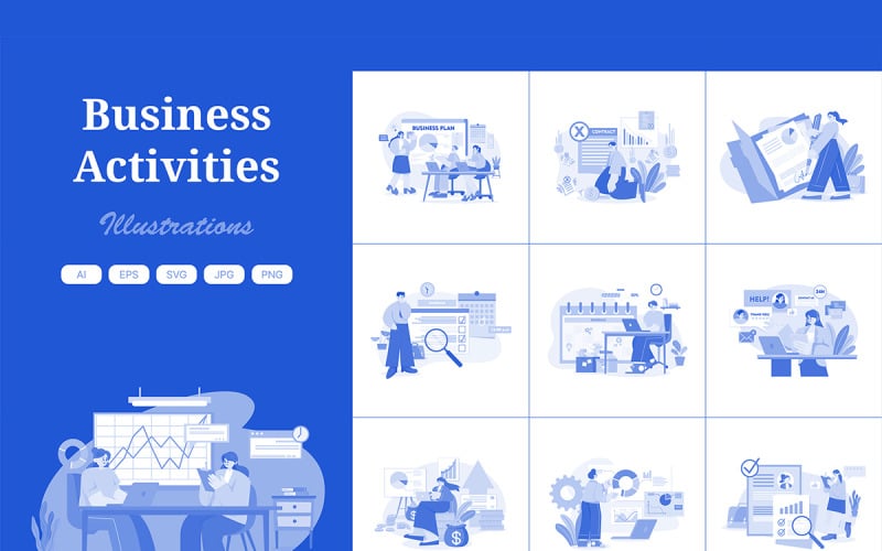 M579_ Business Activities Illustration Pack 3