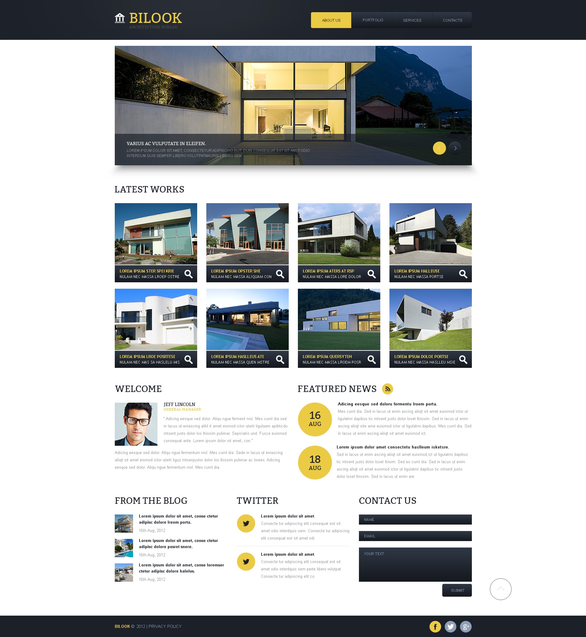 Architecture Responsive Website Template #40968