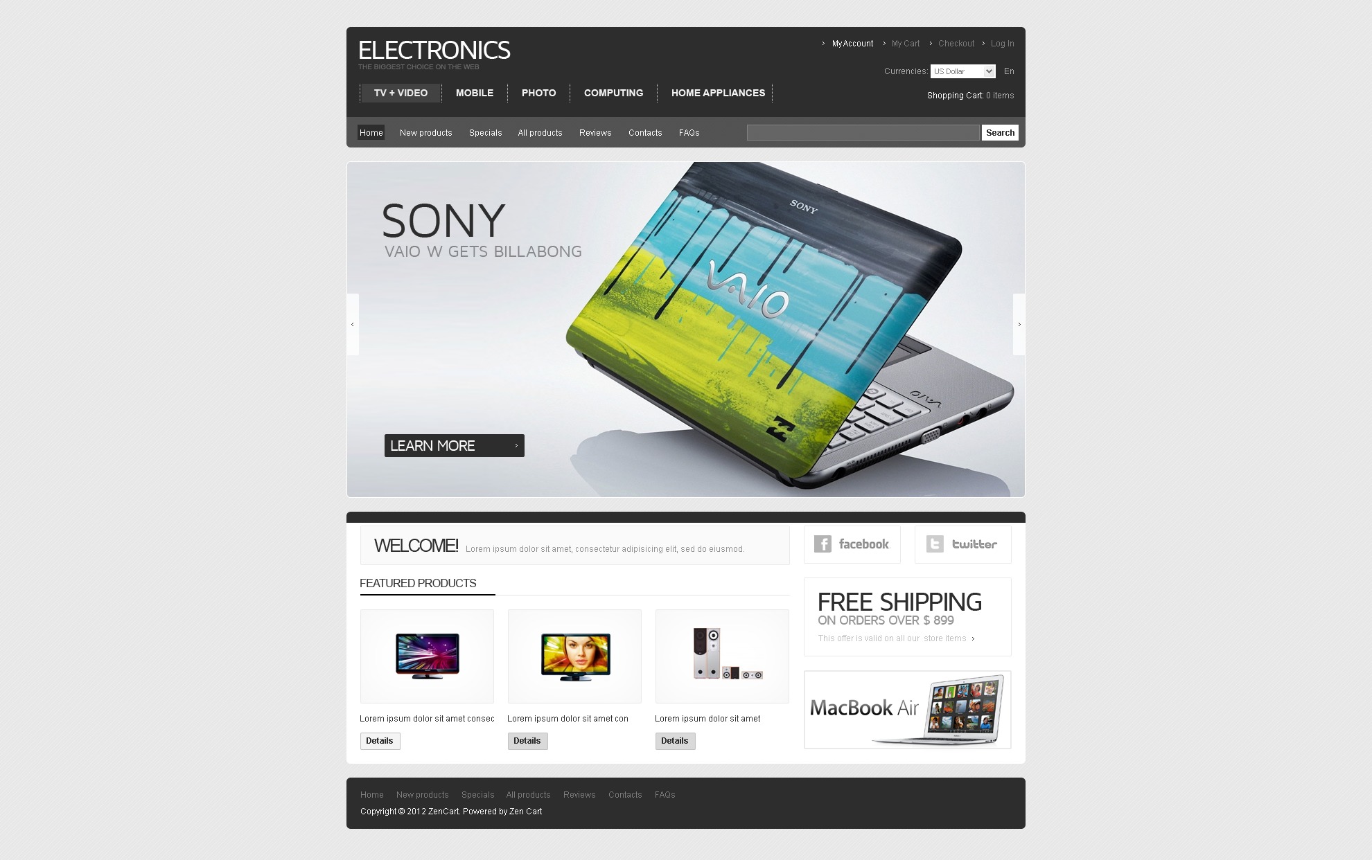 online electronics store