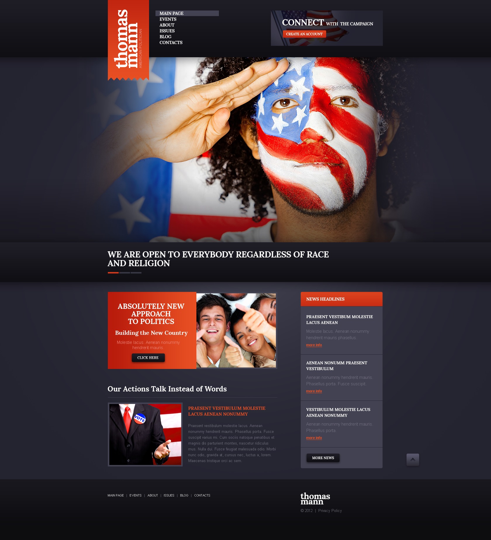 Political Candidate WordPress Theme 40963