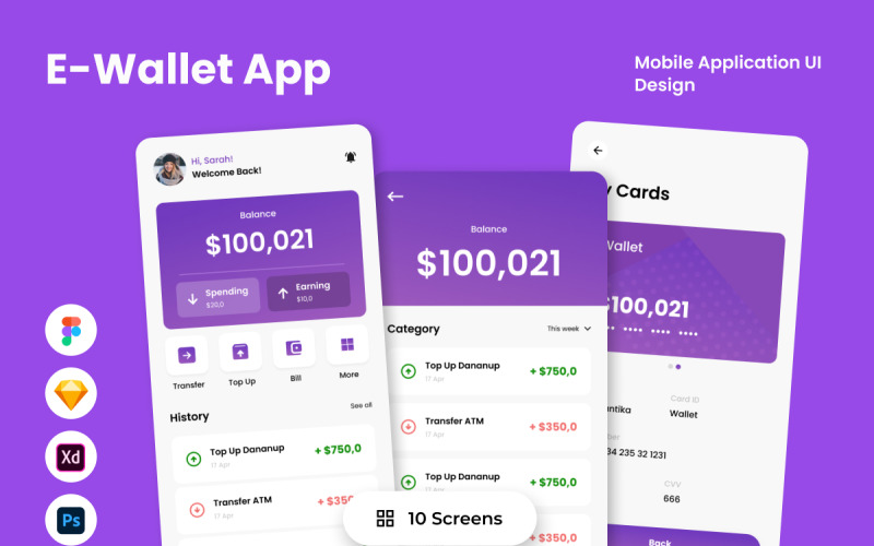 DigiPay - E-Wallet Mobile App UI Element