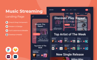 EarGazing - Music Streaming Landing Page V2
