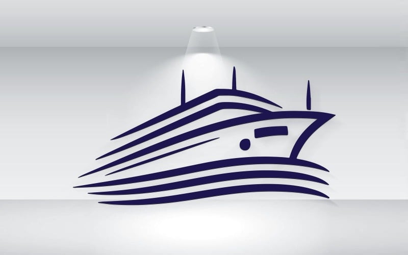 Simple Shipping Company Logo Template Vector