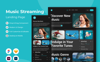 TempoTopia - Music Streaming Landing Page V1