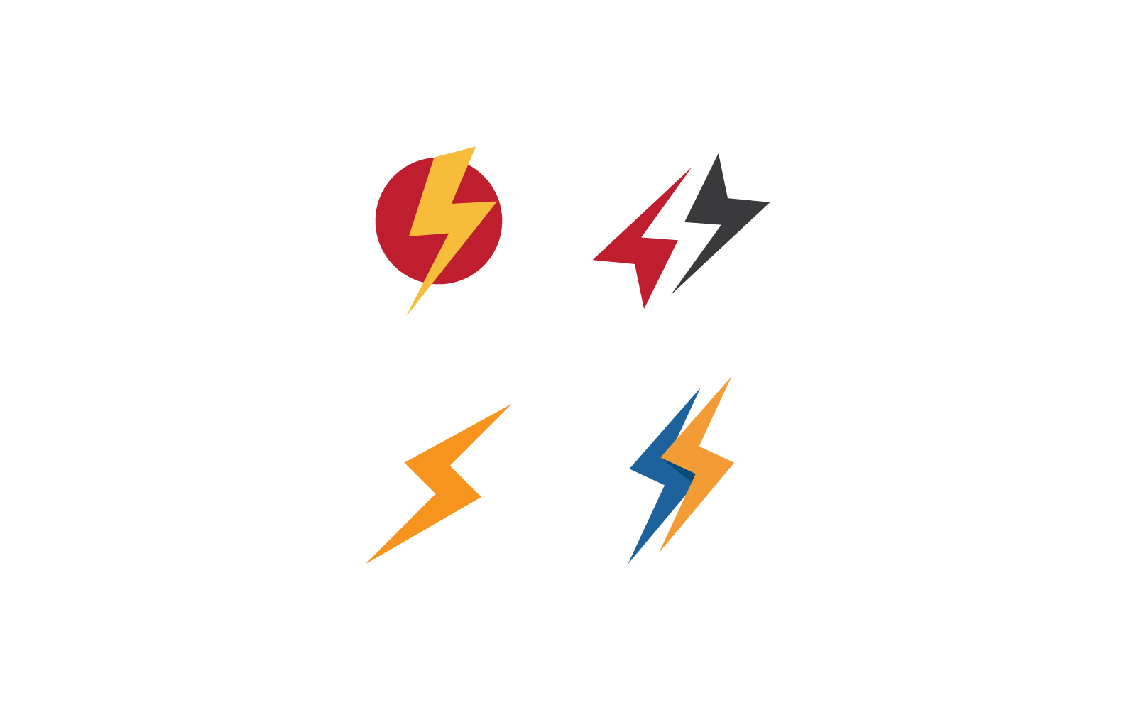 Güç yıldırım illüstrasyon güç enerji logo vektör tasarımı