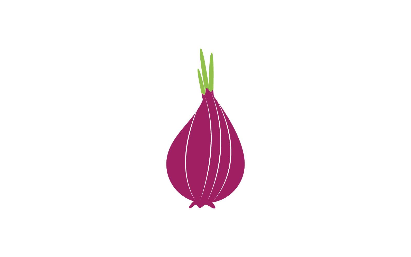 Onion on white background vector flat design Logo Template