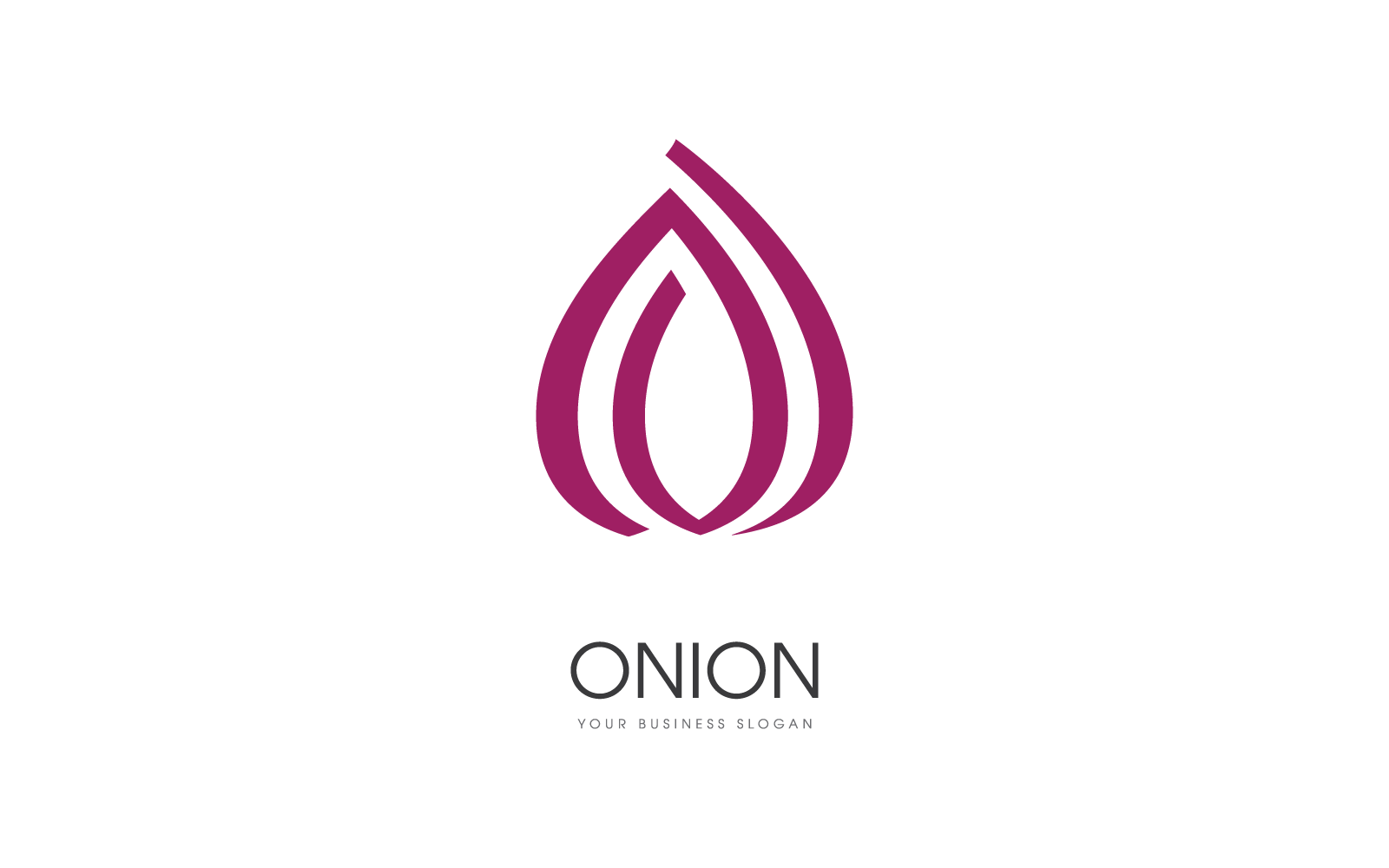 Onion on white background vector illustration design Logo Template