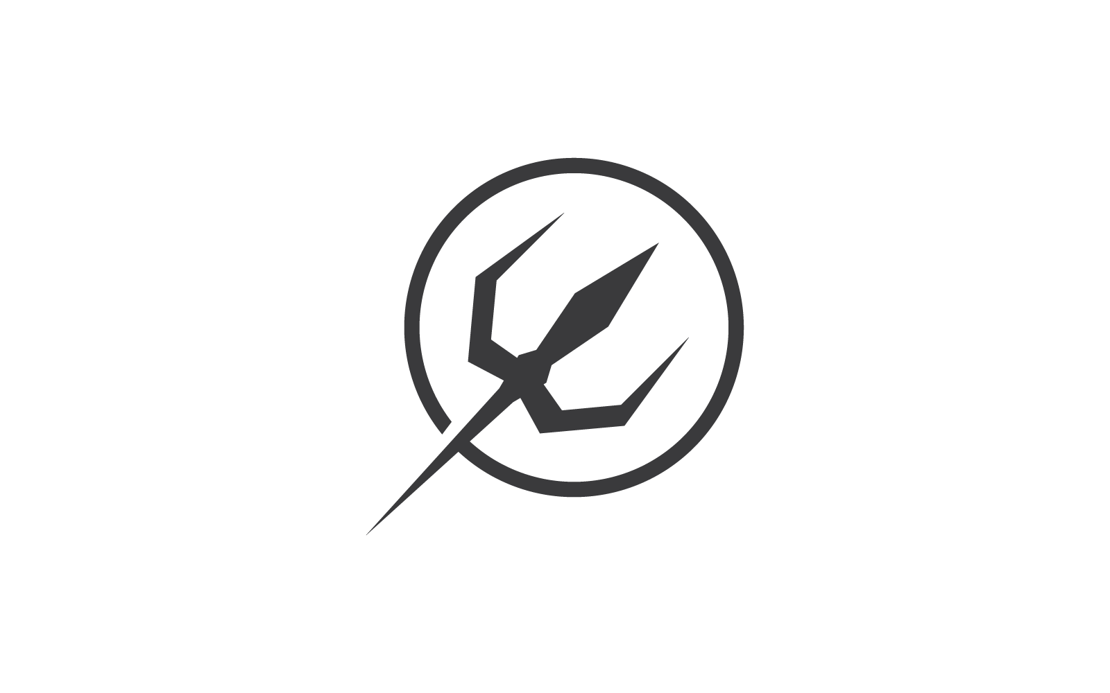 Trident devil illustration Logo icon vector design