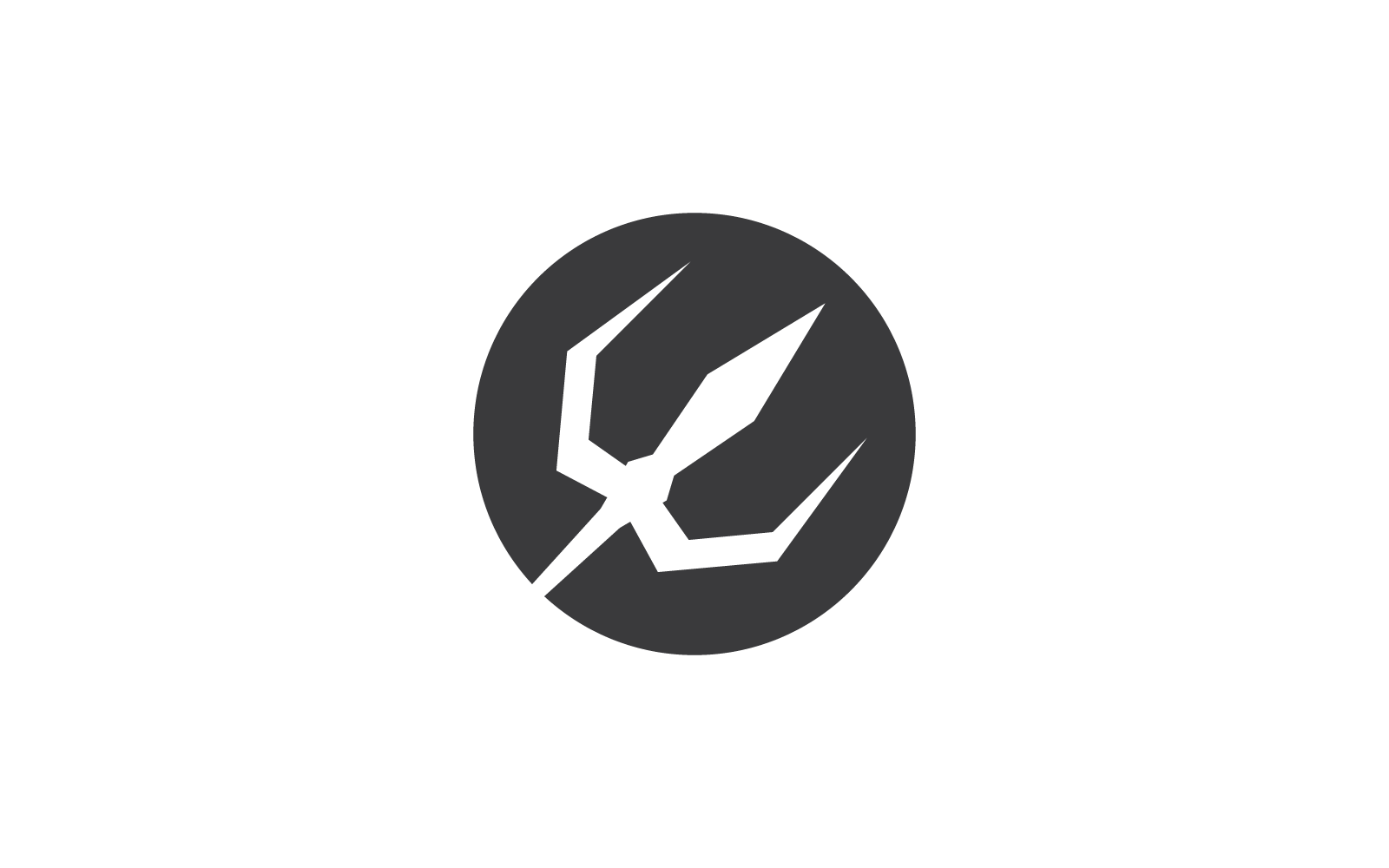 Trident devil Logo illustration icon vector design