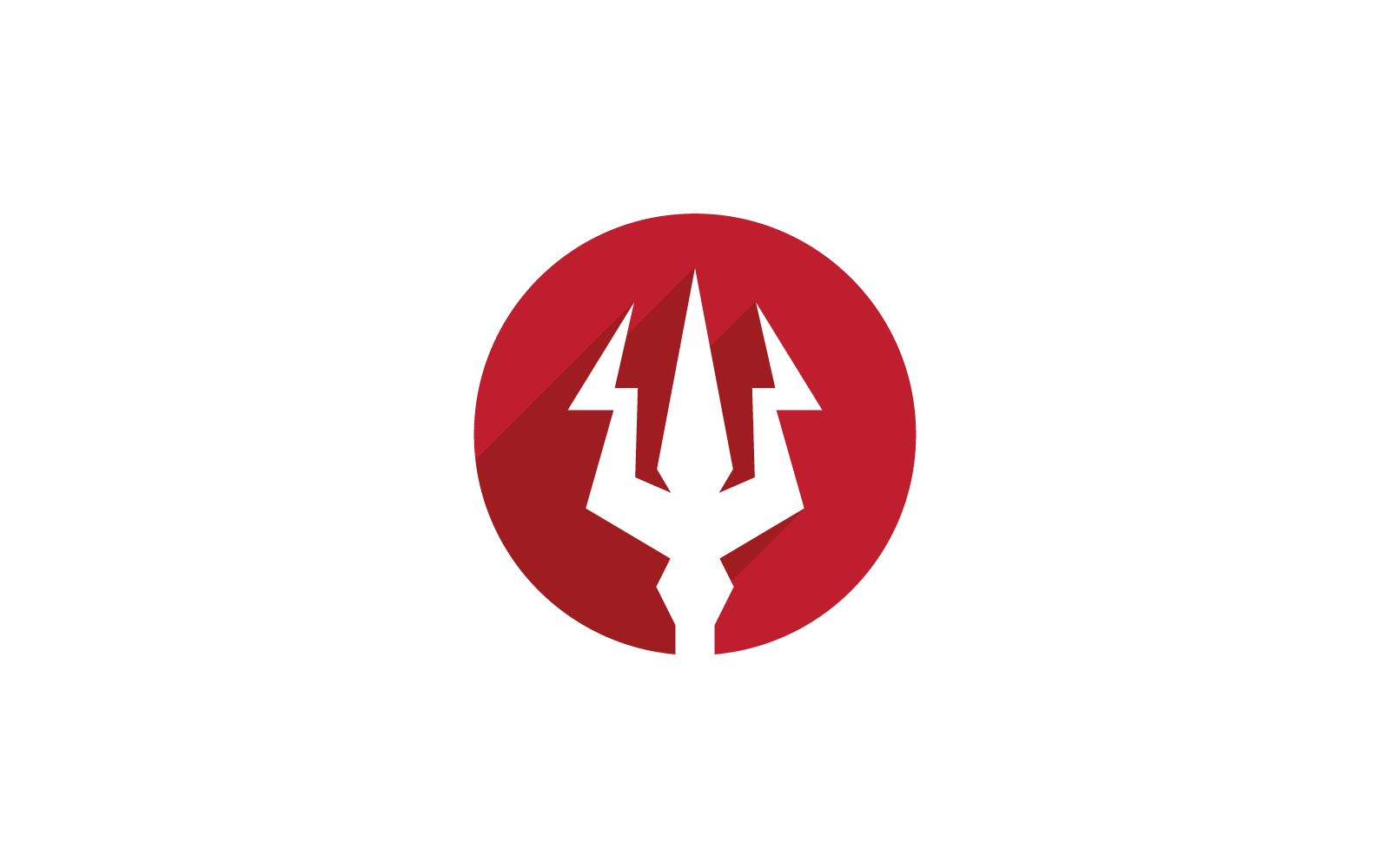 Trident devil Logo illustration vector design
