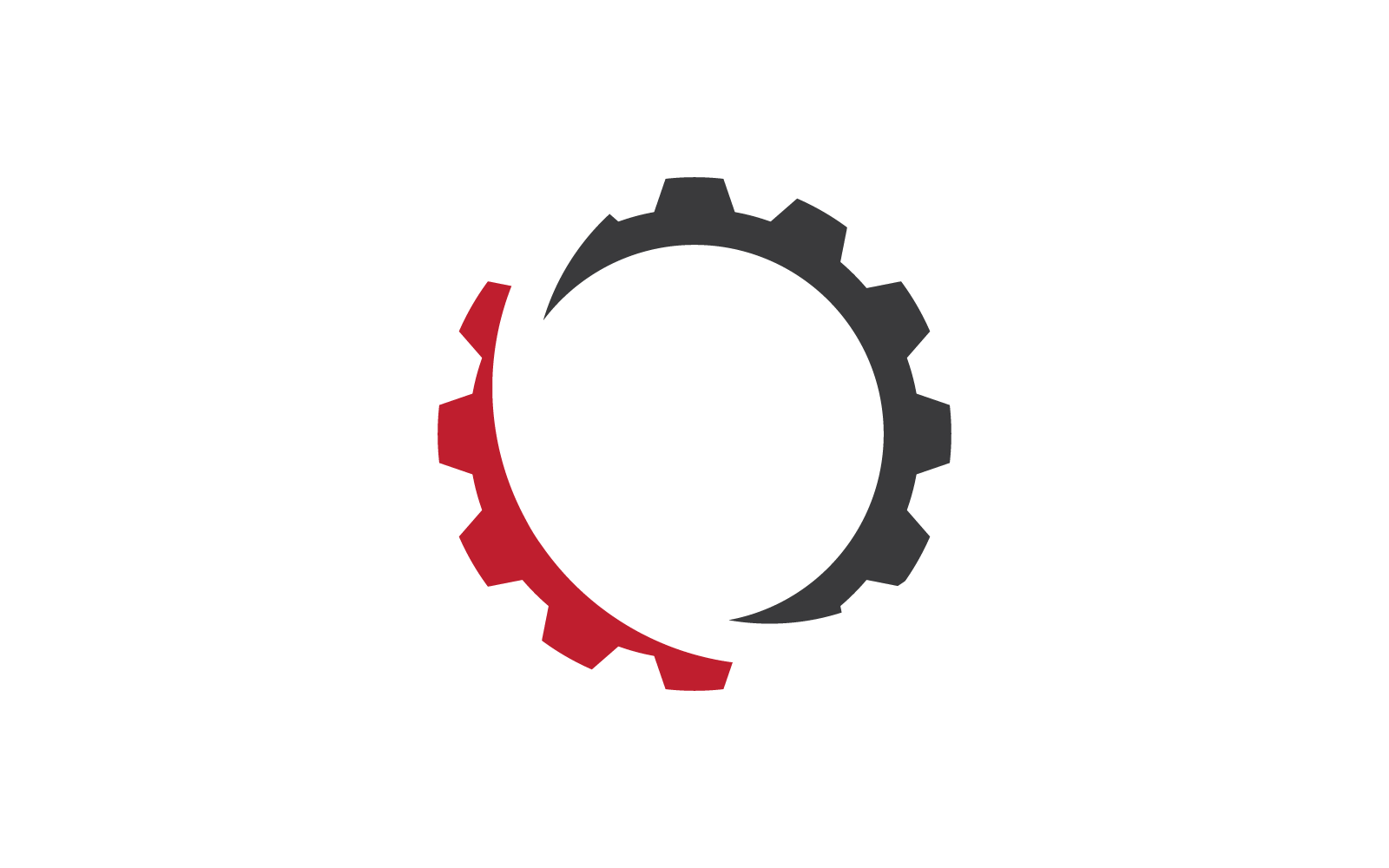 Gear technology logo vector illustration template flat design