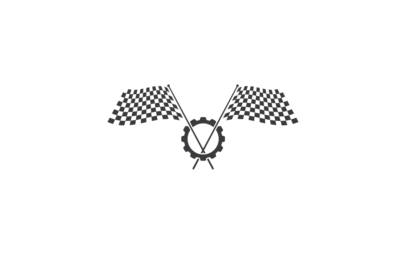 Modèle vectoriel d&amp;#39;icône de logo d&amp;#39;illustration de drapeau de course