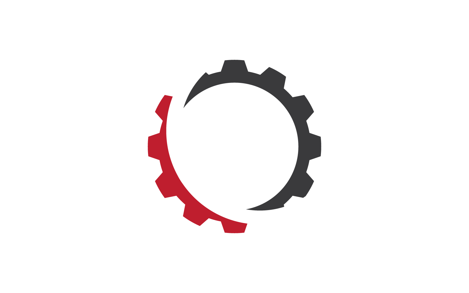 Zahnrad-Technologie-Logo-Vektor-Illustration-Vorlage flaches Design